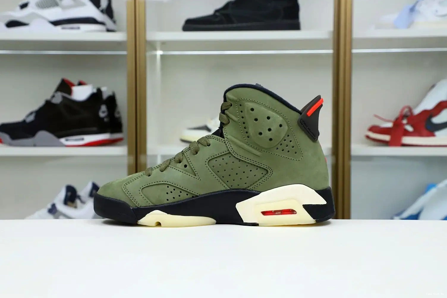 Kimikick AIR RETRO 'OLIVE' 6 SCOTT JORDAN TRAVIS X 0815